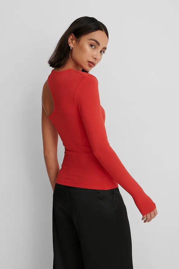 One Shoulder Cut Out Top