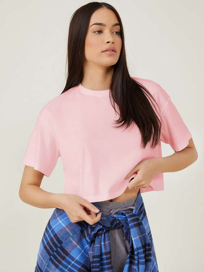 Blush Pink Boyfriend Oversized Short Tee