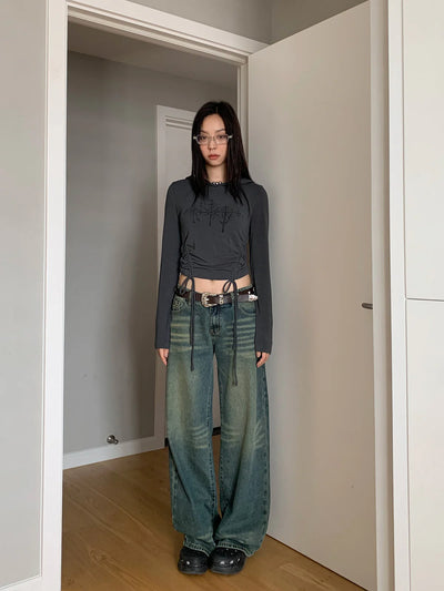 Interstellar Blue Baggy Jeans