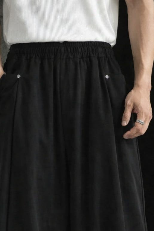 Finest Overlap Pleated Barrel Joggers