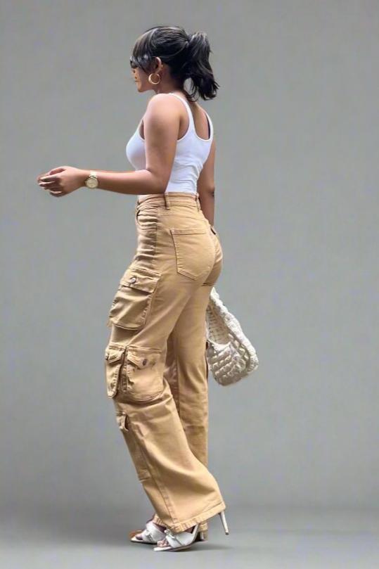 Kylie Stretch Cargo Jeans