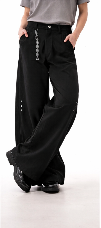 Bound Barrel Fit Rivet Pants