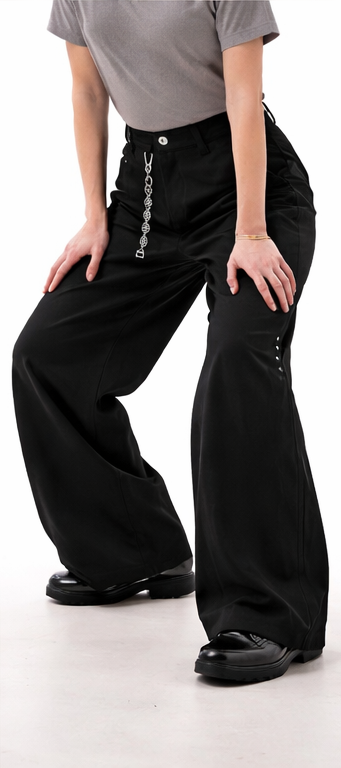 Bound Barrel Fit Rivet Pants