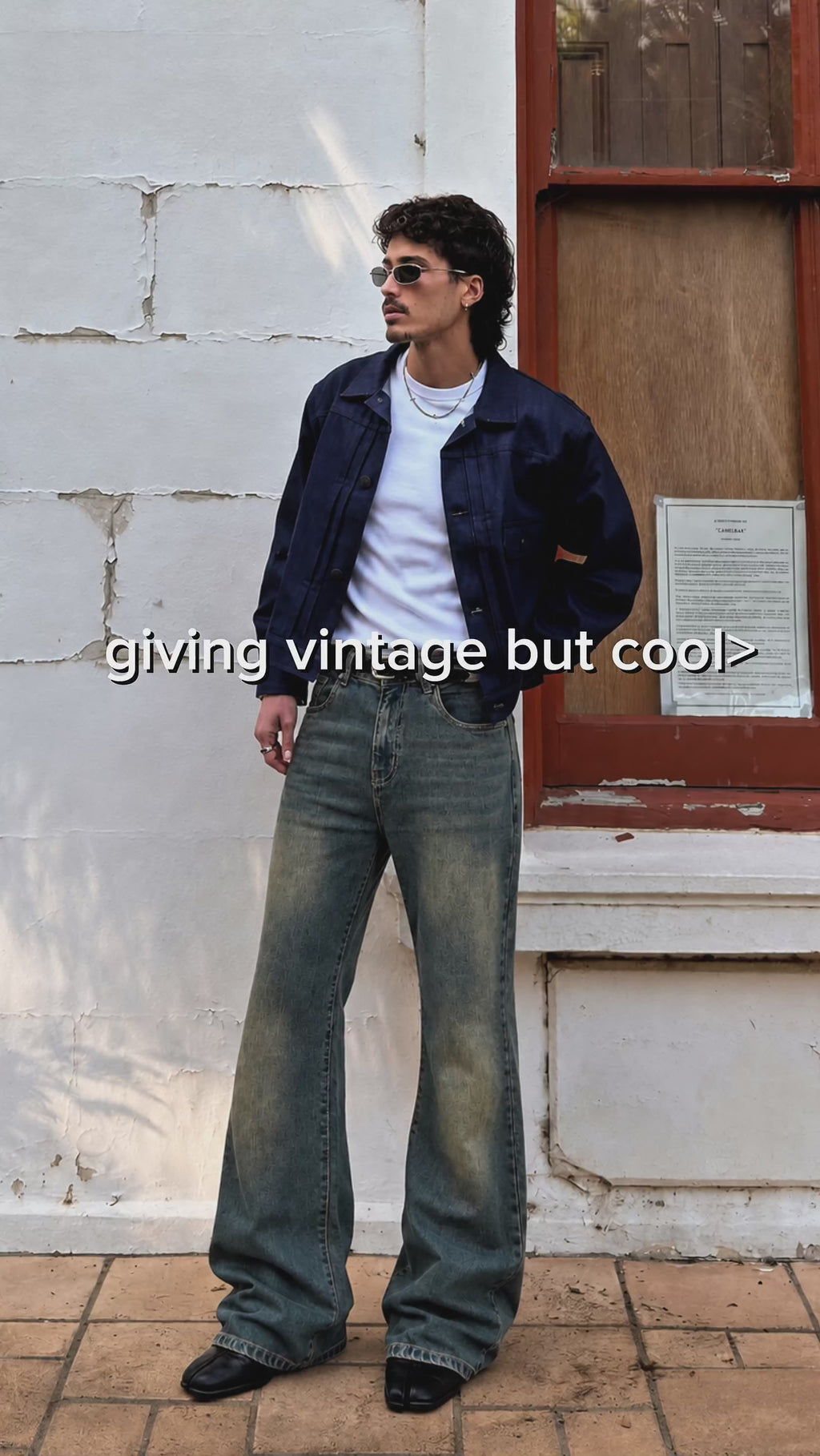Blue Washed Burn Bootcut Jeans