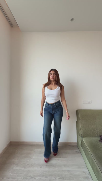 Copper Blue Loose Straight Fit Jeans