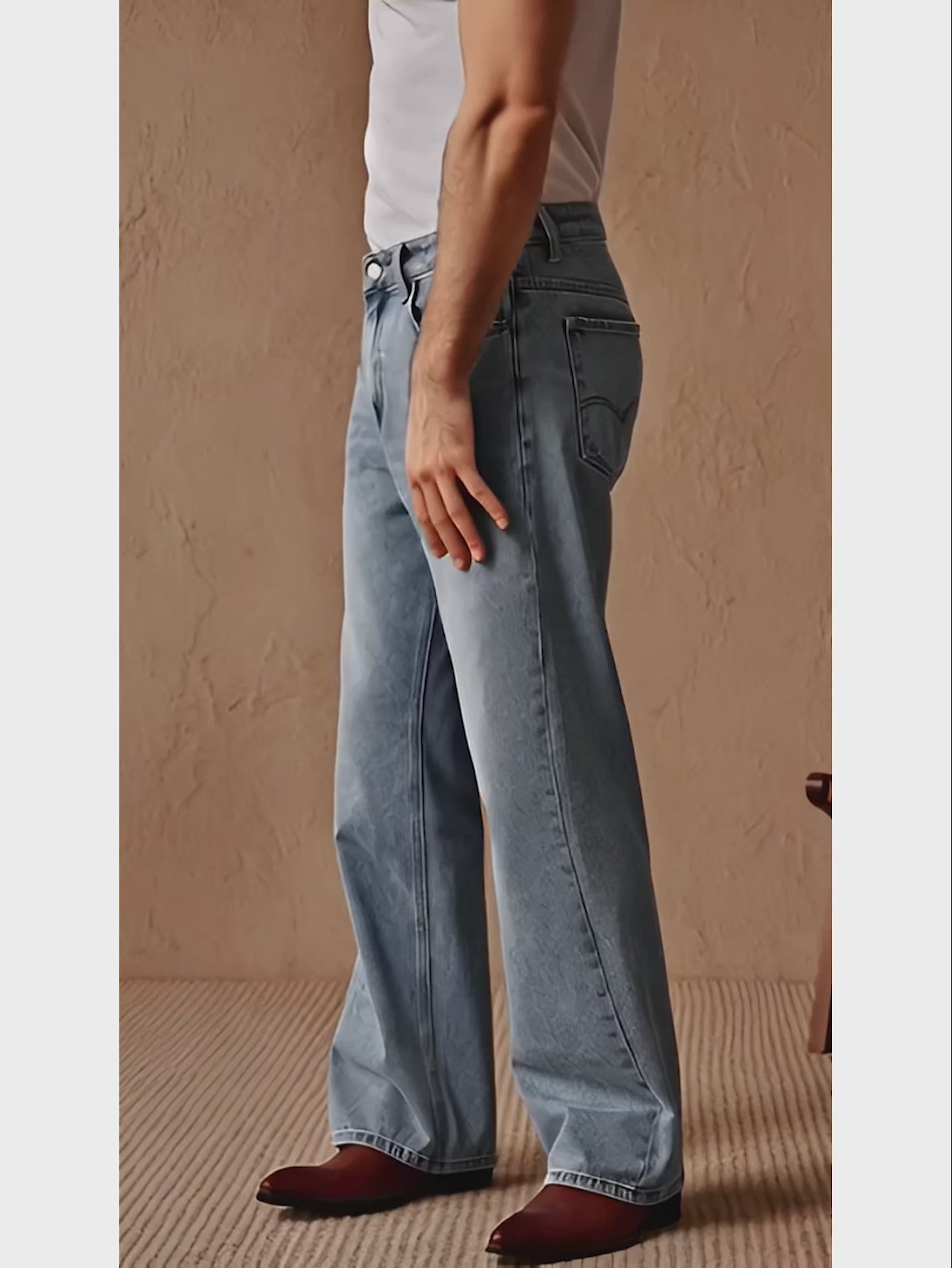Grounded Blue Light Wash Bootcut Jeans