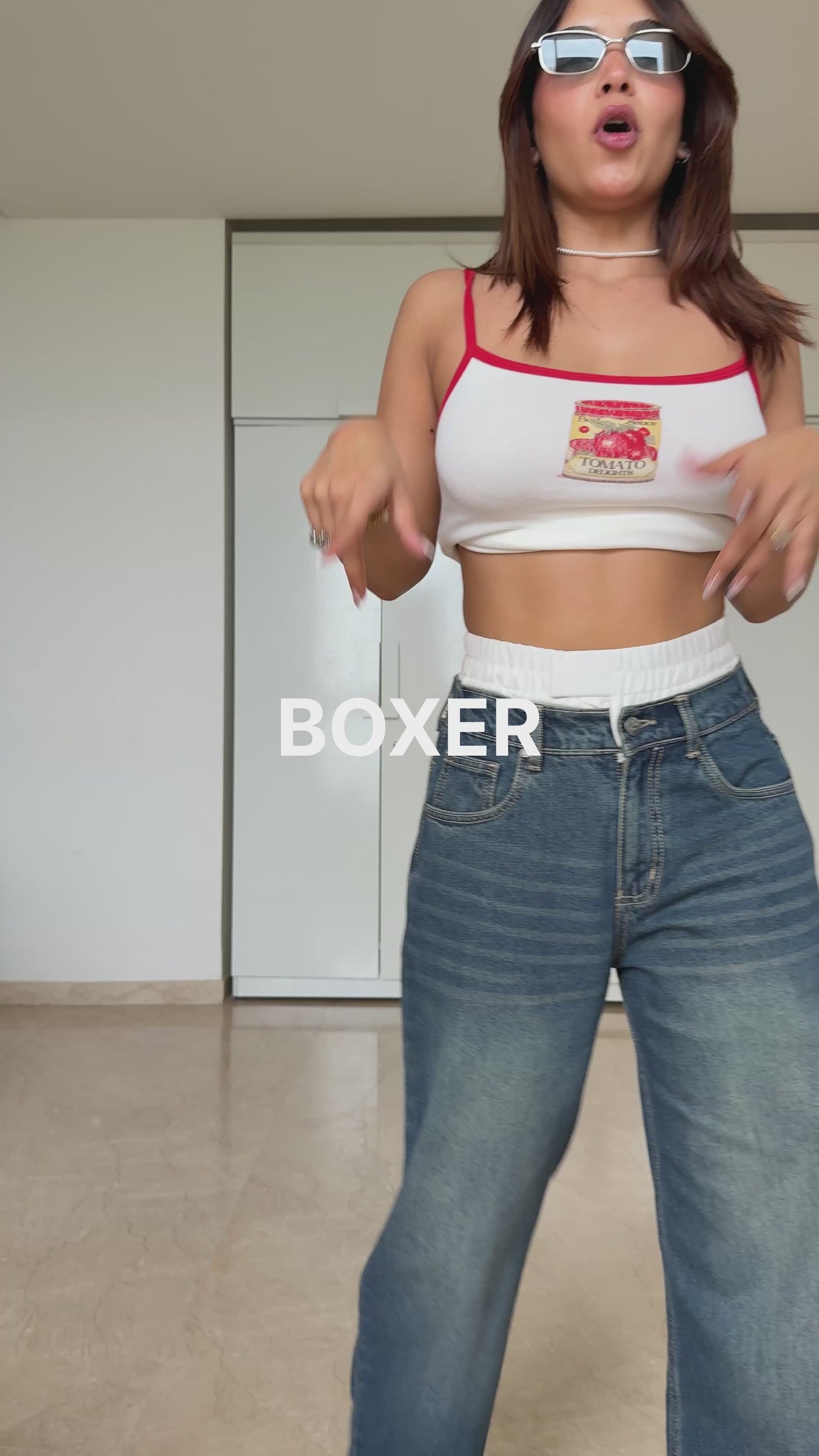 Denim X Boxer Baggy Wide Leg Jeans