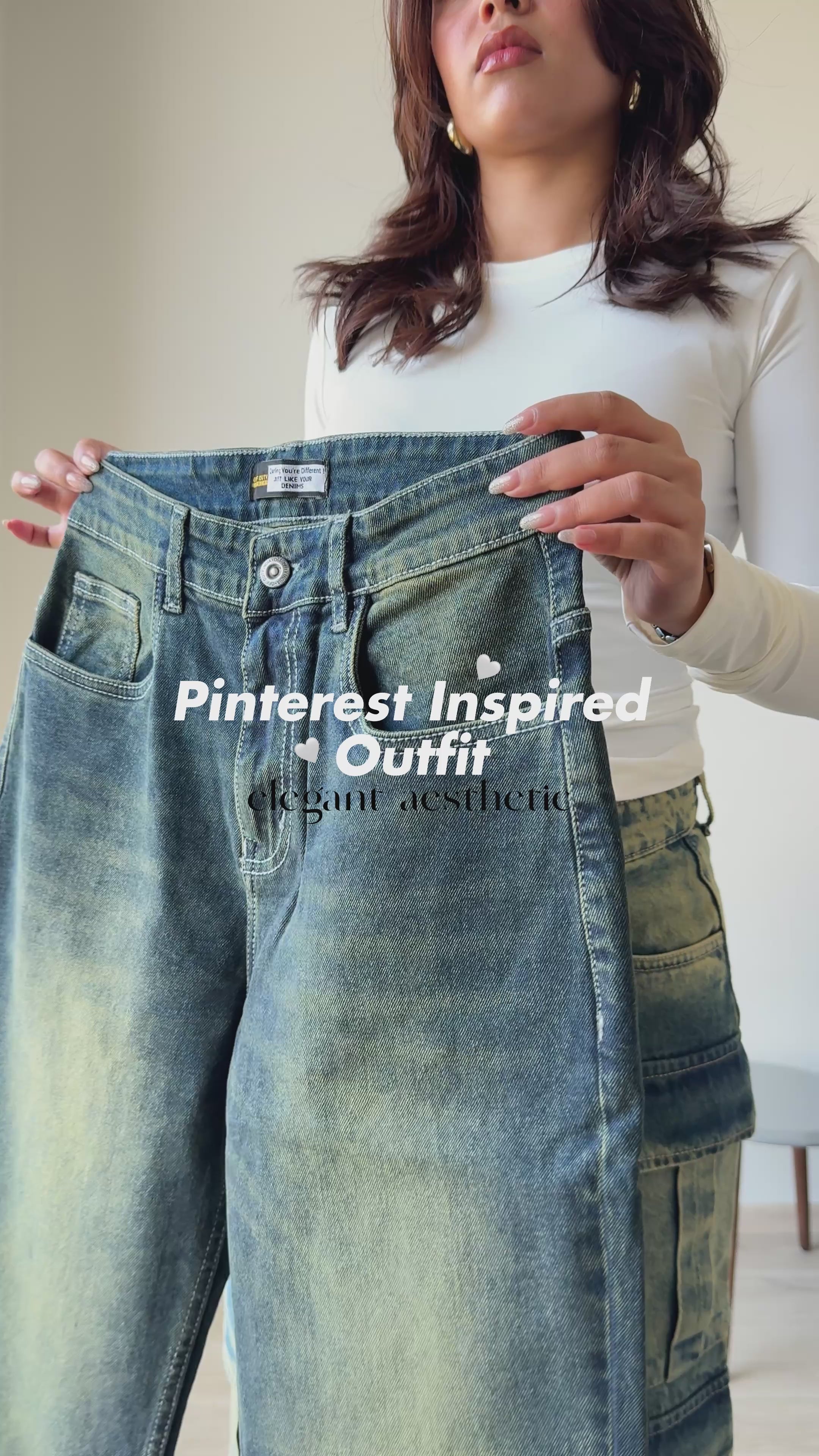 Baddie Vintage Dirty Wash Dad Fit Jeans