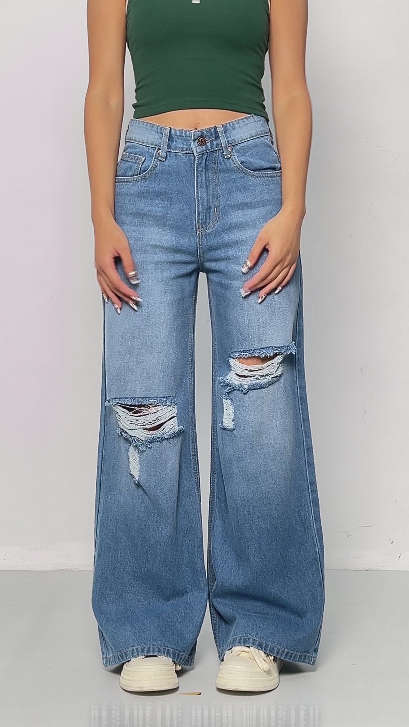Aesthetic High Waisted Wide Fit Baggy Jeans
