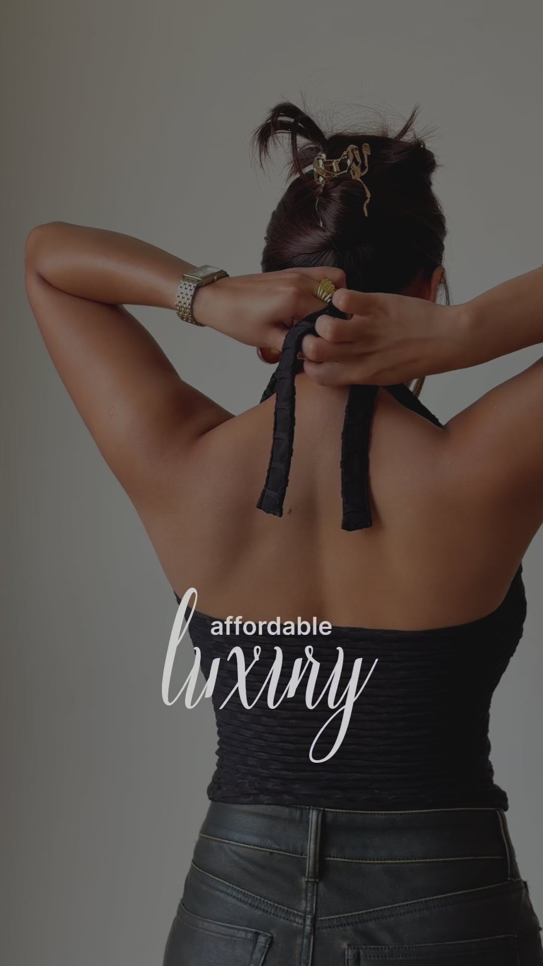 Jacquard Honey Luxe Halter Top