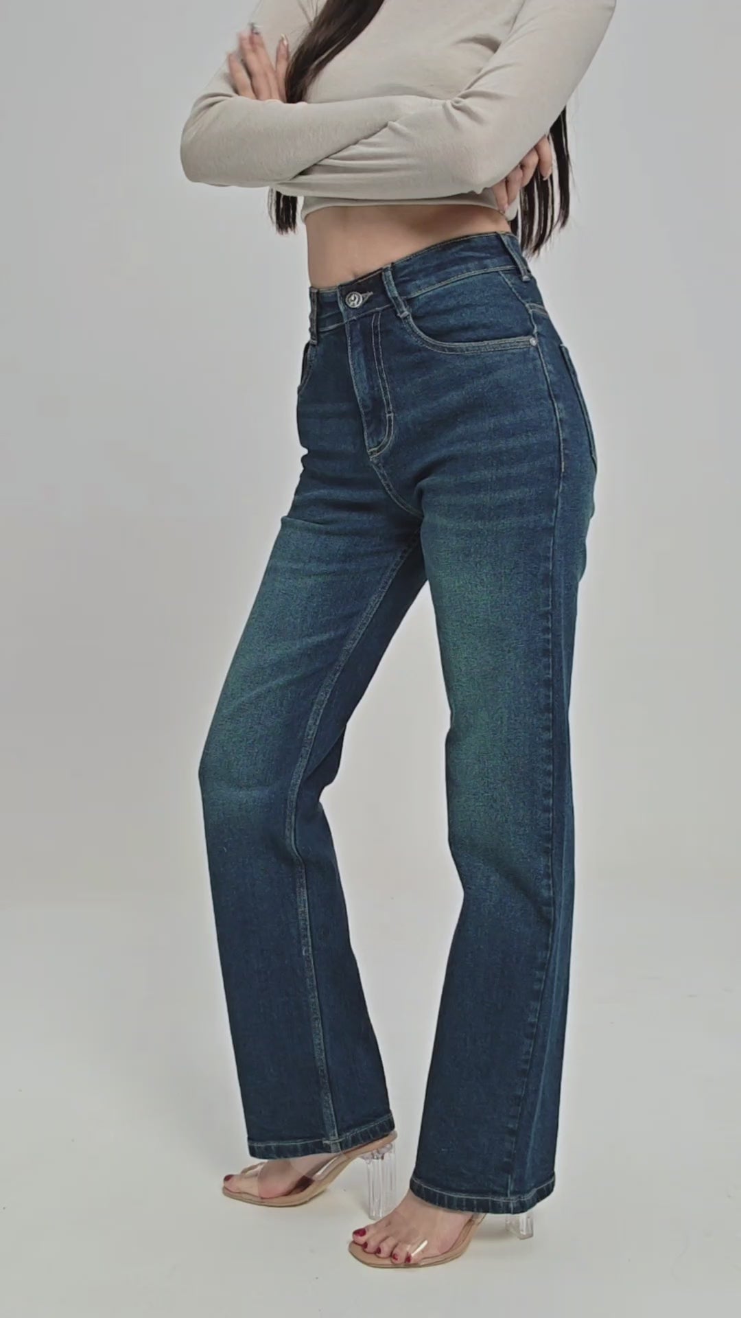 Copper Blue Loose Straight Fit Jeans