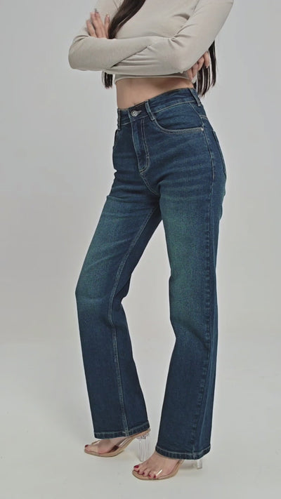 Copper Blue Loose Straight Fit Jeans