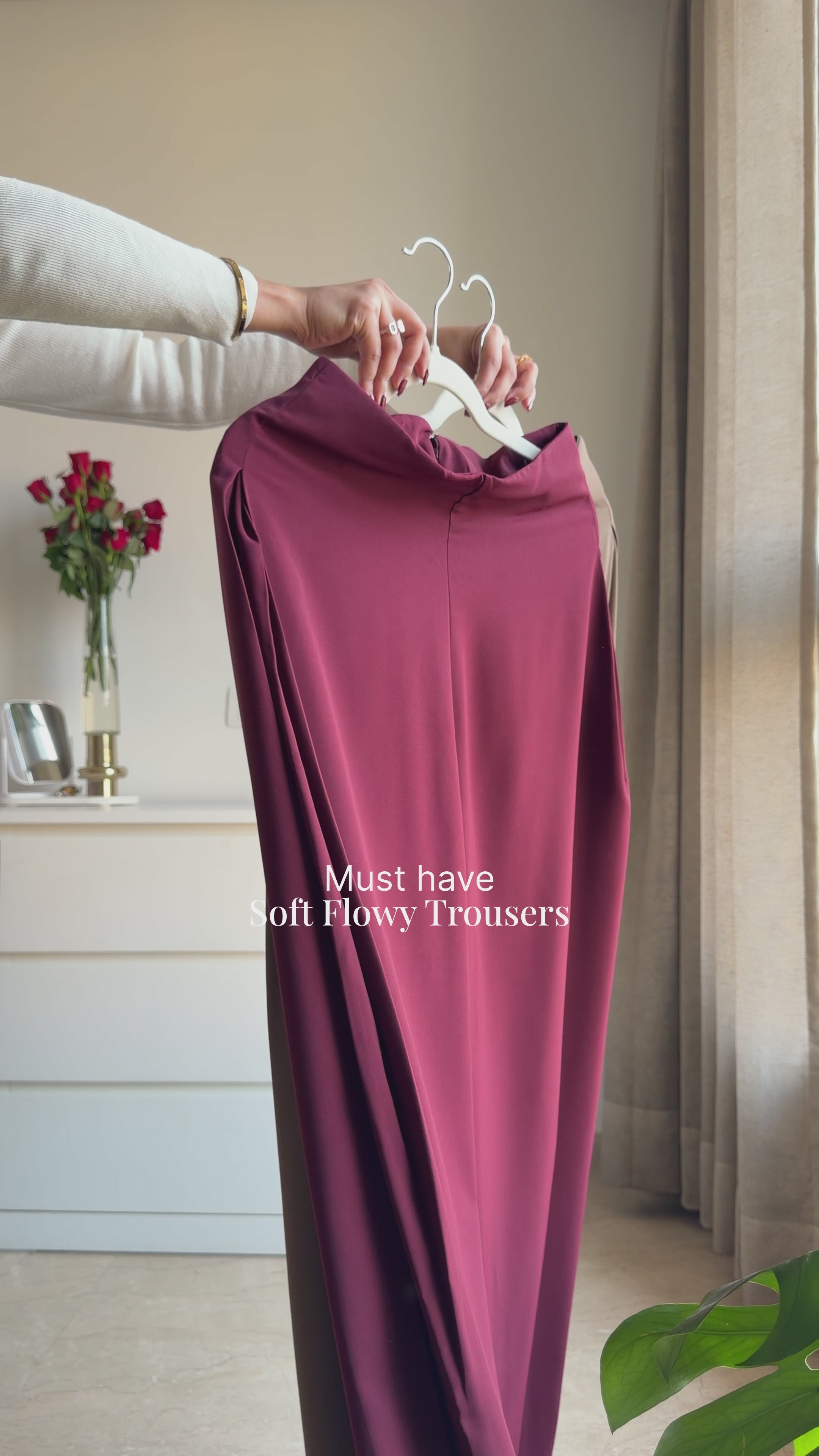 Soft Structure Side Draped Trousers