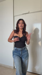 Blackish Super Rise Straight Leg Jeans