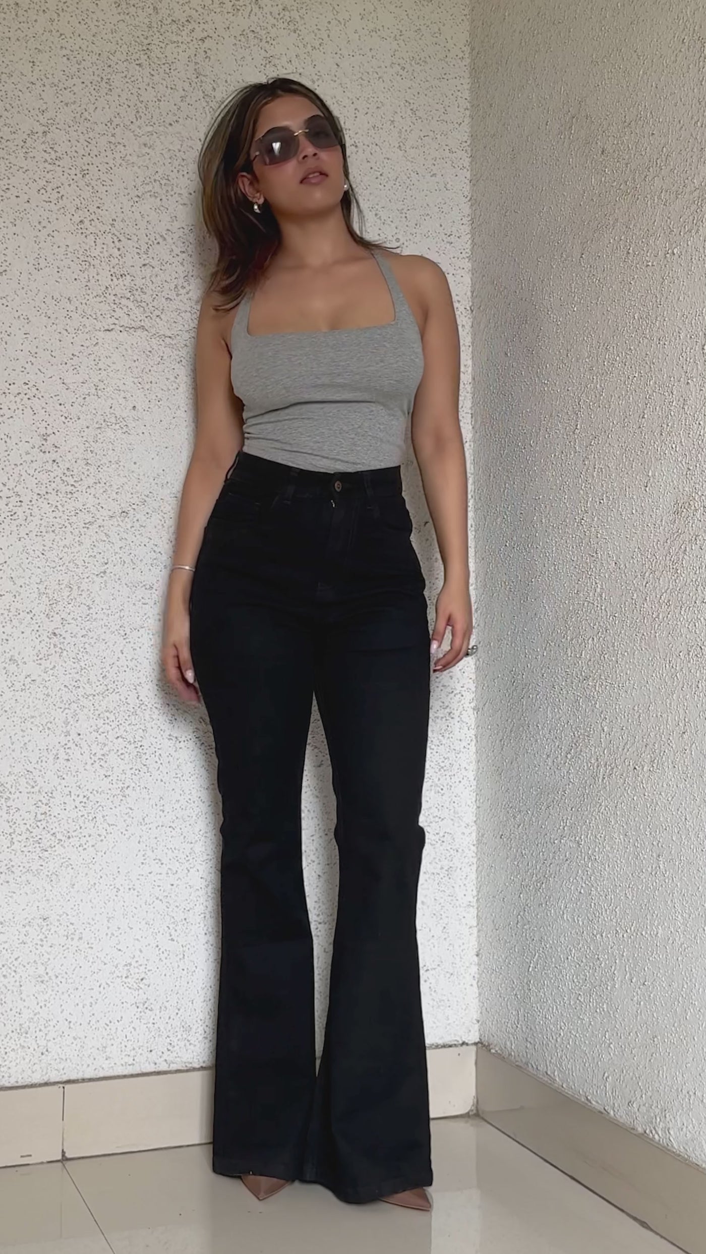 Black Bootcut Flare High Waist Jeans