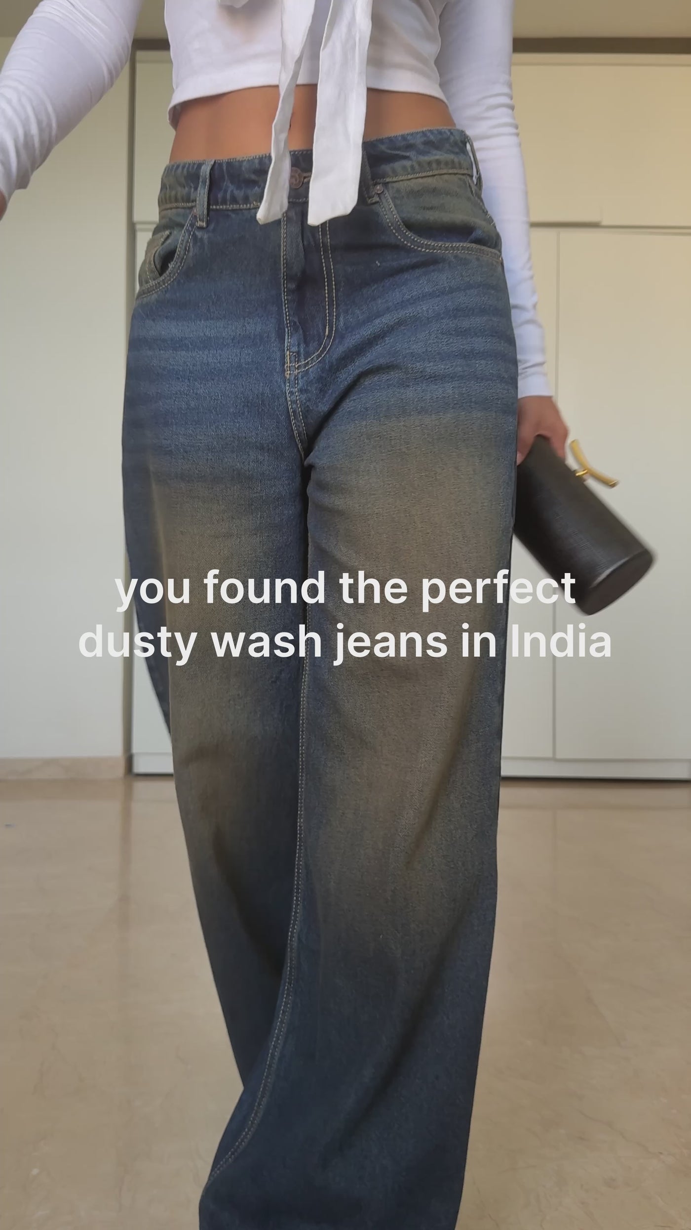 Desert Blue Dust Wide Leg Jeans