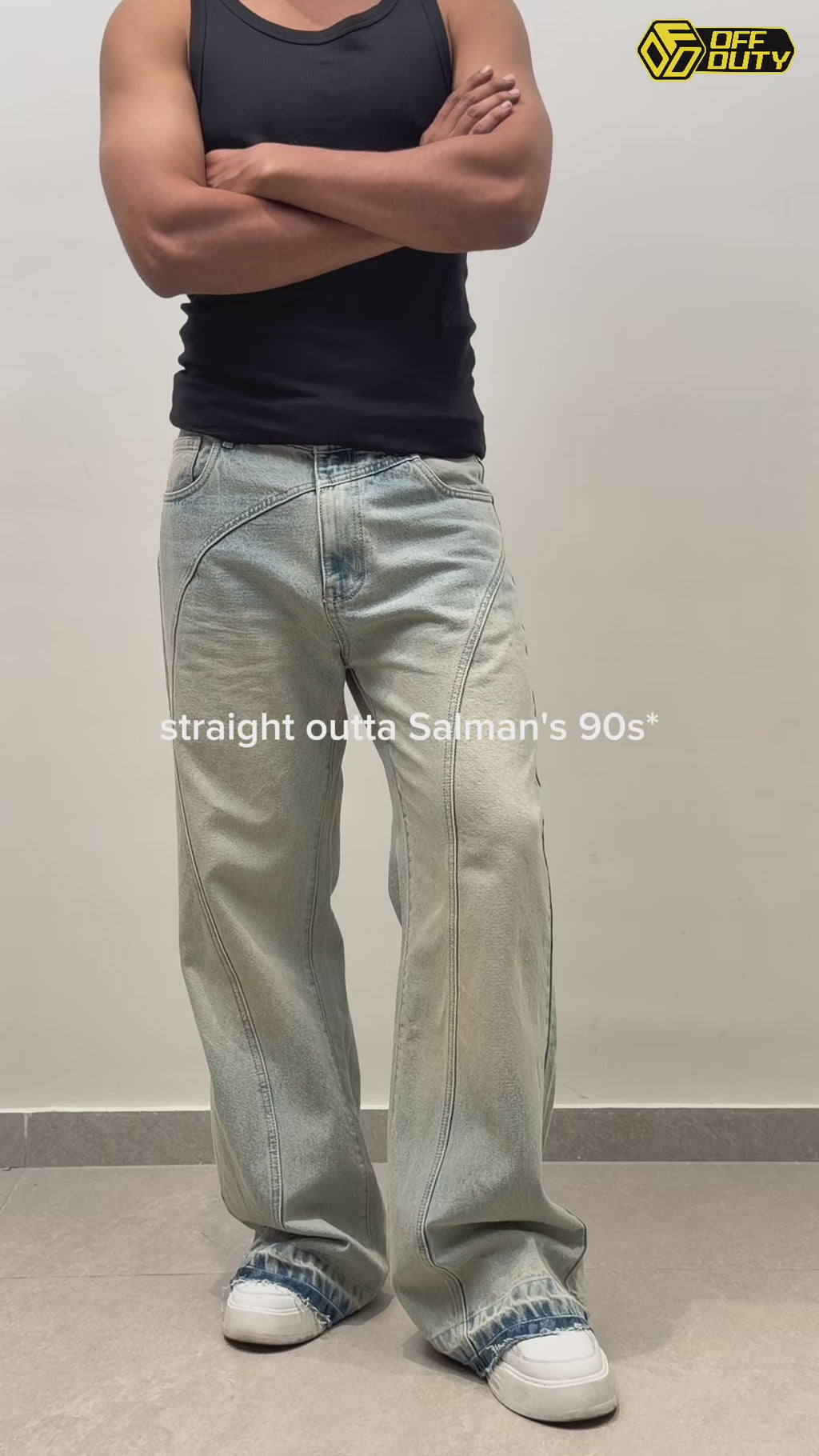 Deform Blue Straight A Line Jeans
