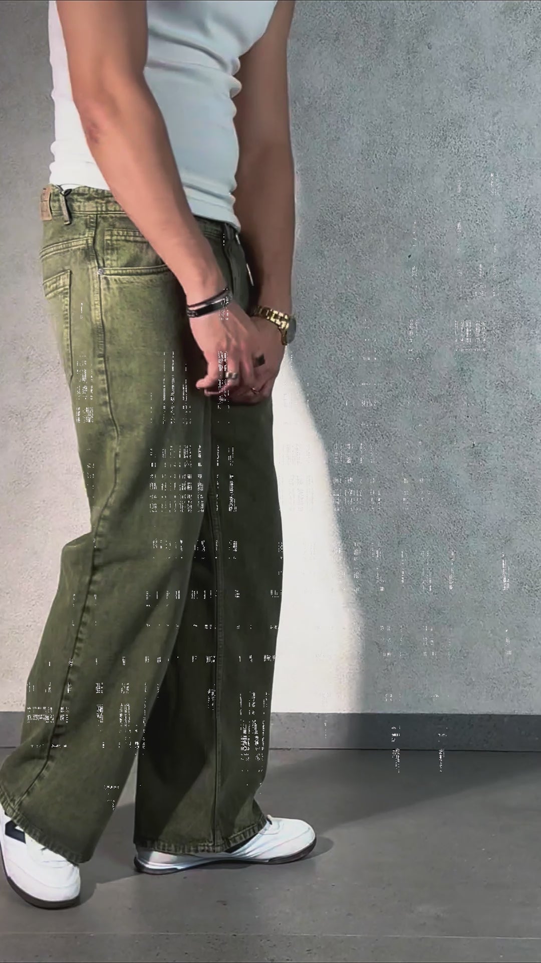 Sage Rust Wide Leg Jeans