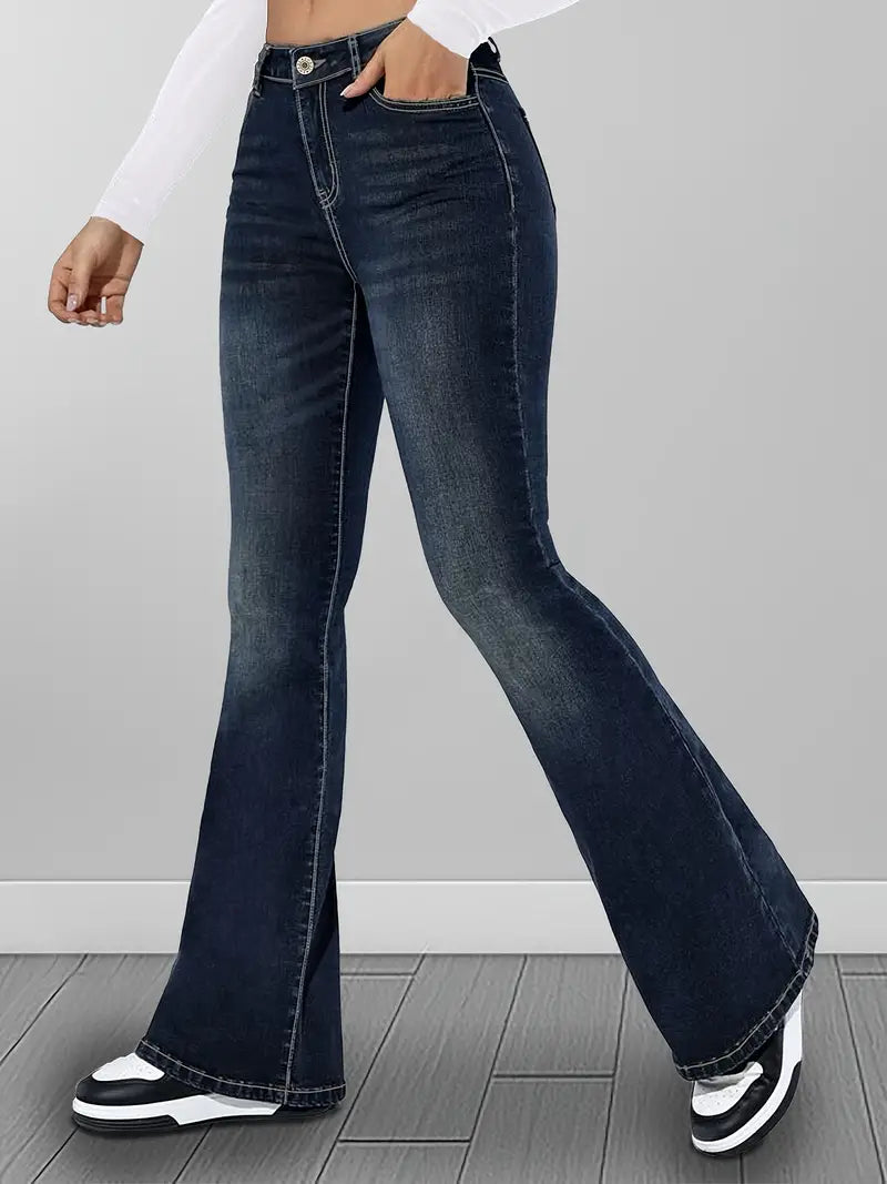 Deep Blue Flare Bootcut Jeans Offduty India