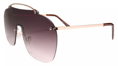 Oversized Rimless Aviator Sunglasses