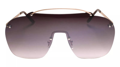 Oversized Rimless Aviator Sunglasses