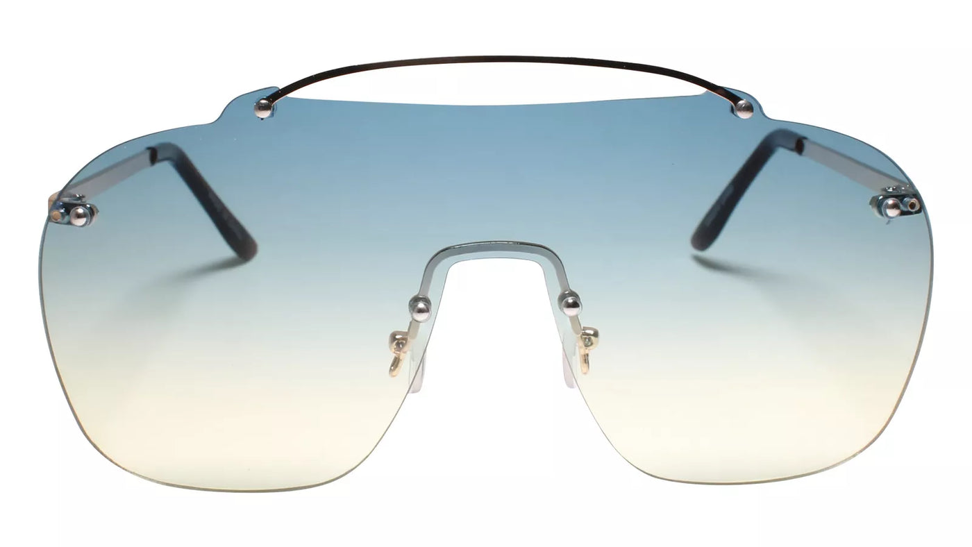 Oversized Rimless Aviator Sunglasses