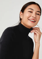 City Girl Mock Neck Half Sleeves Top