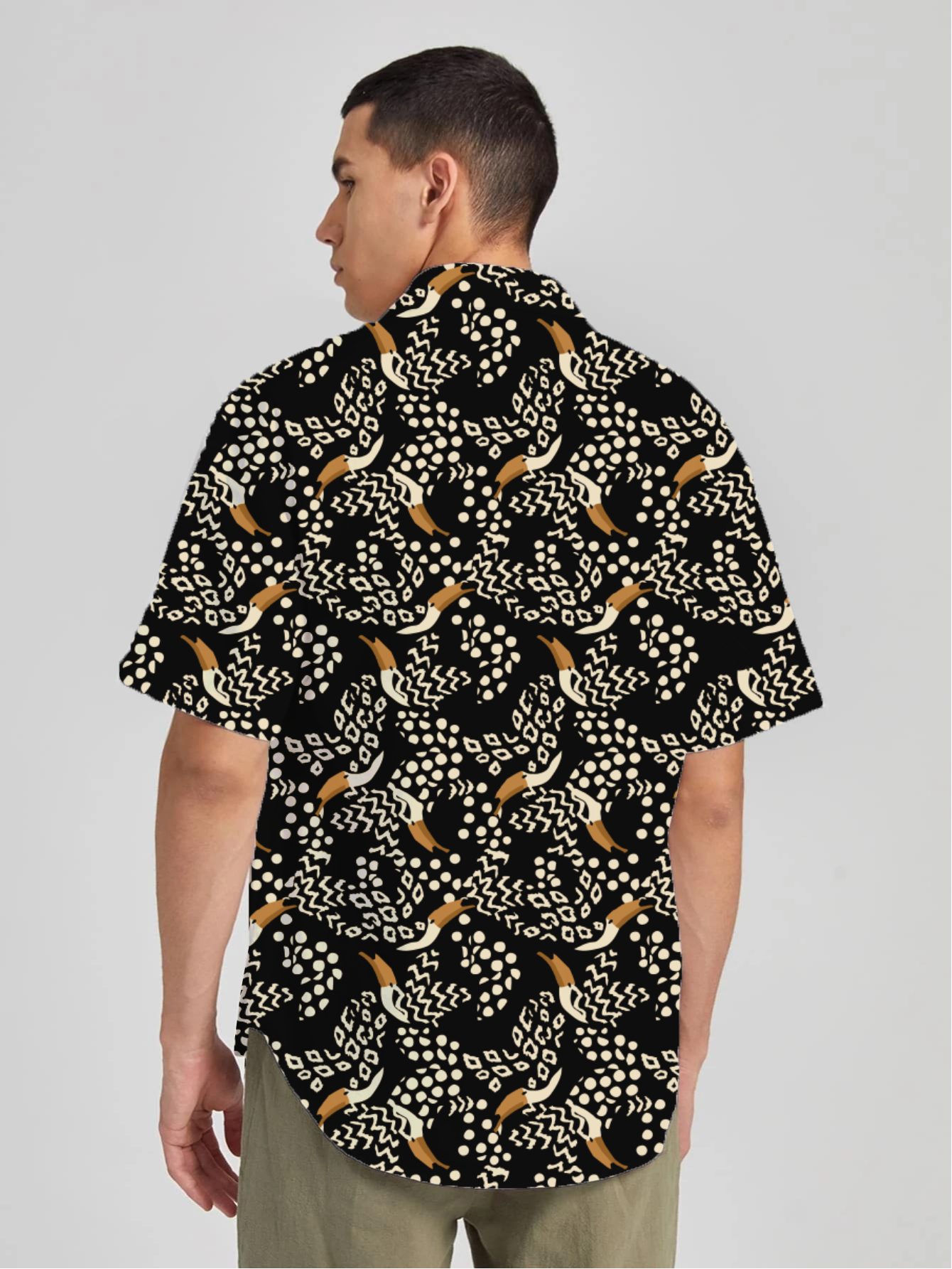 Abstract toucan short sleeve shirt