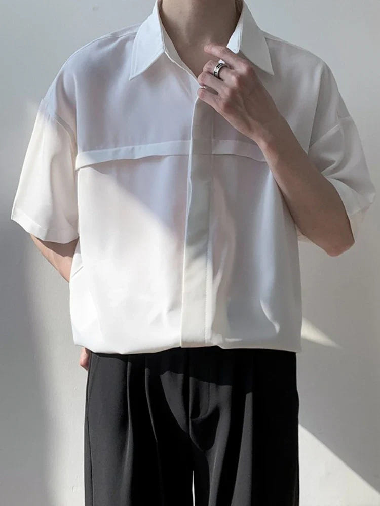 Men Half Sleeves Drop Shoulder Shirt