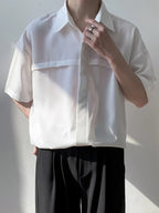 Men Half Sleeves Drop Shoulder Shirt