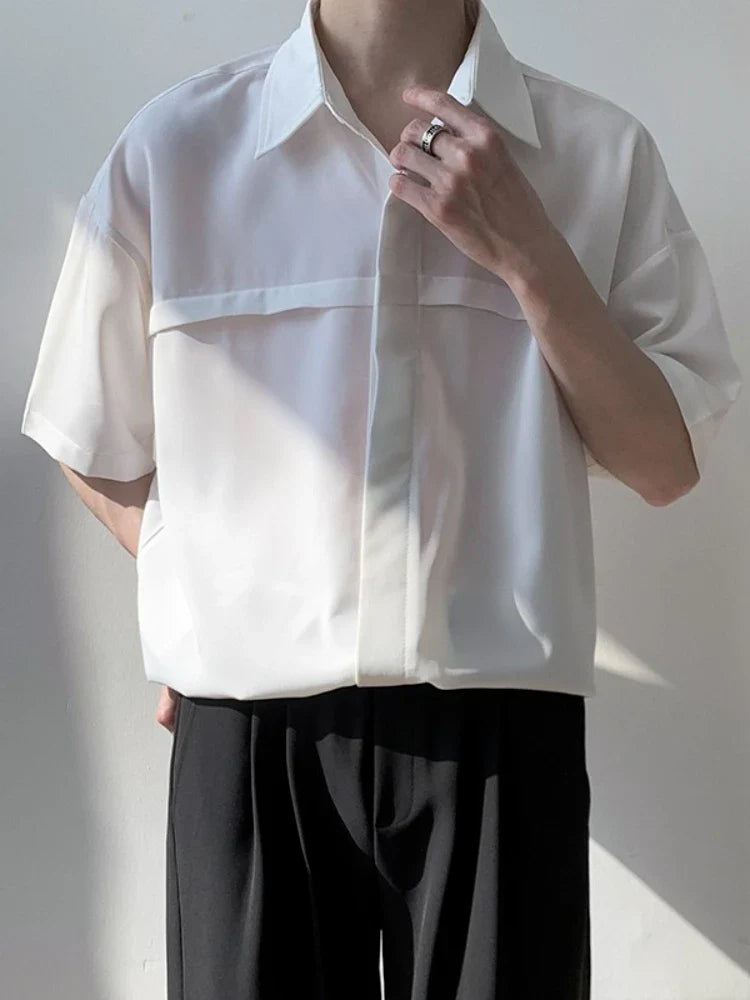 Men Half Sleeves Drop Shoulder Shirt