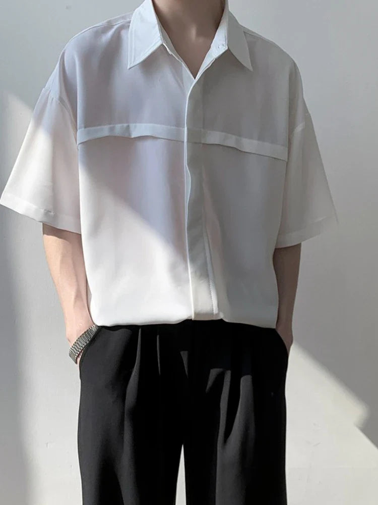 Men Half Sleeves Drop Shoulder Shirt