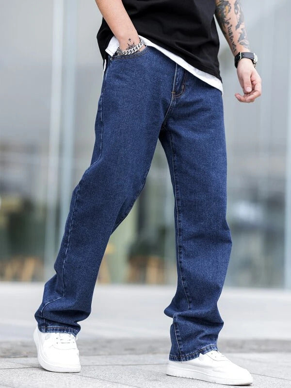 True Blue Baggy Fit Rigid Jeans  Offduty India