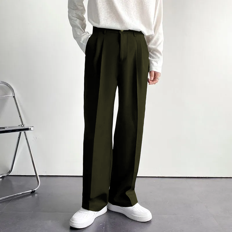 Fashion GreyBlack Suit Pants Men Slim Fashion Social Mens Dress Pants  Korean Loose  Jumia Nigeria