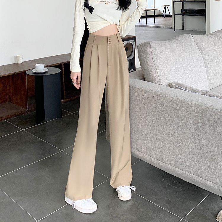 Buy Huaheng Women Casual Wide Leg Pants Korean Style Loose High Waist  Sports Daily Trousers X-Large Gray at Amazon.in