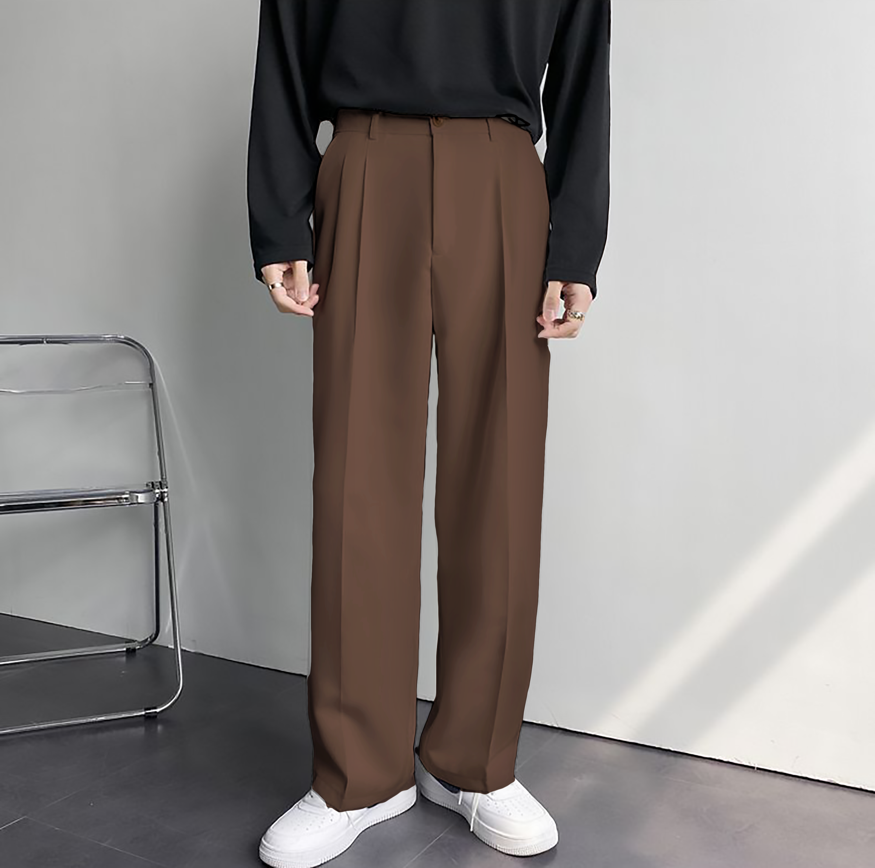 Korean Baggy Loose Fit Pants For Men Offduty India Korean Baggy Loose Fit Pants For Men Offduty India