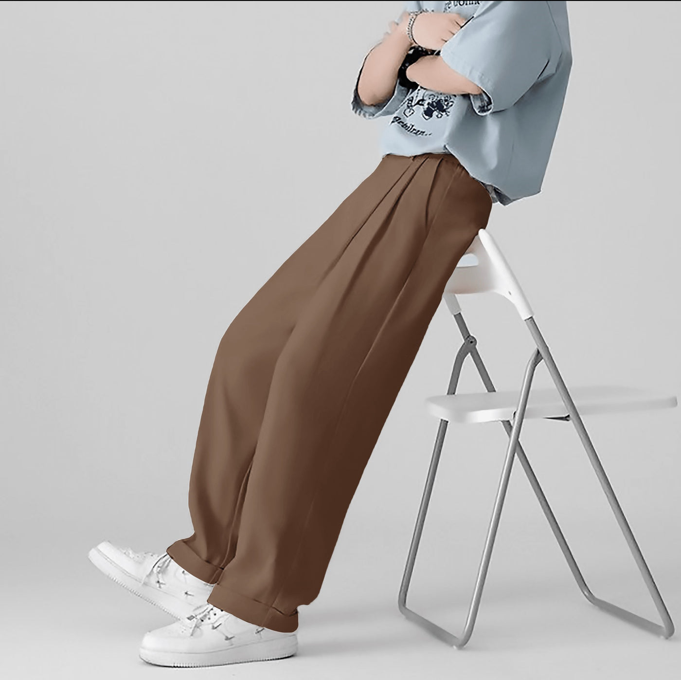 Summer New Pants Men Korean Fashion Loose Thin Section Plain Pants Office  Suit Pants | Shopee Malaysia