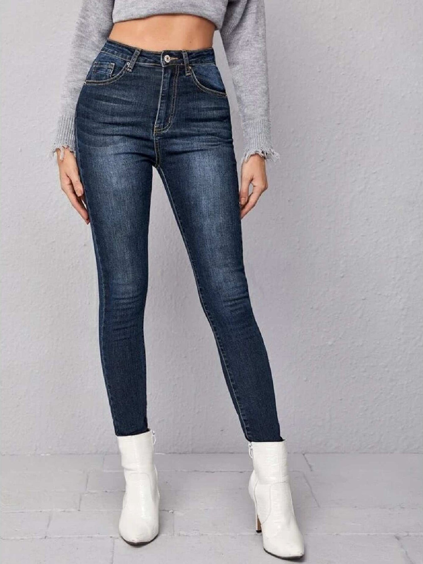 Call Me Up High Rise Skinny Jeans - Light Wash